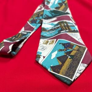 Perry Ellis vintage silk landmarks tie!